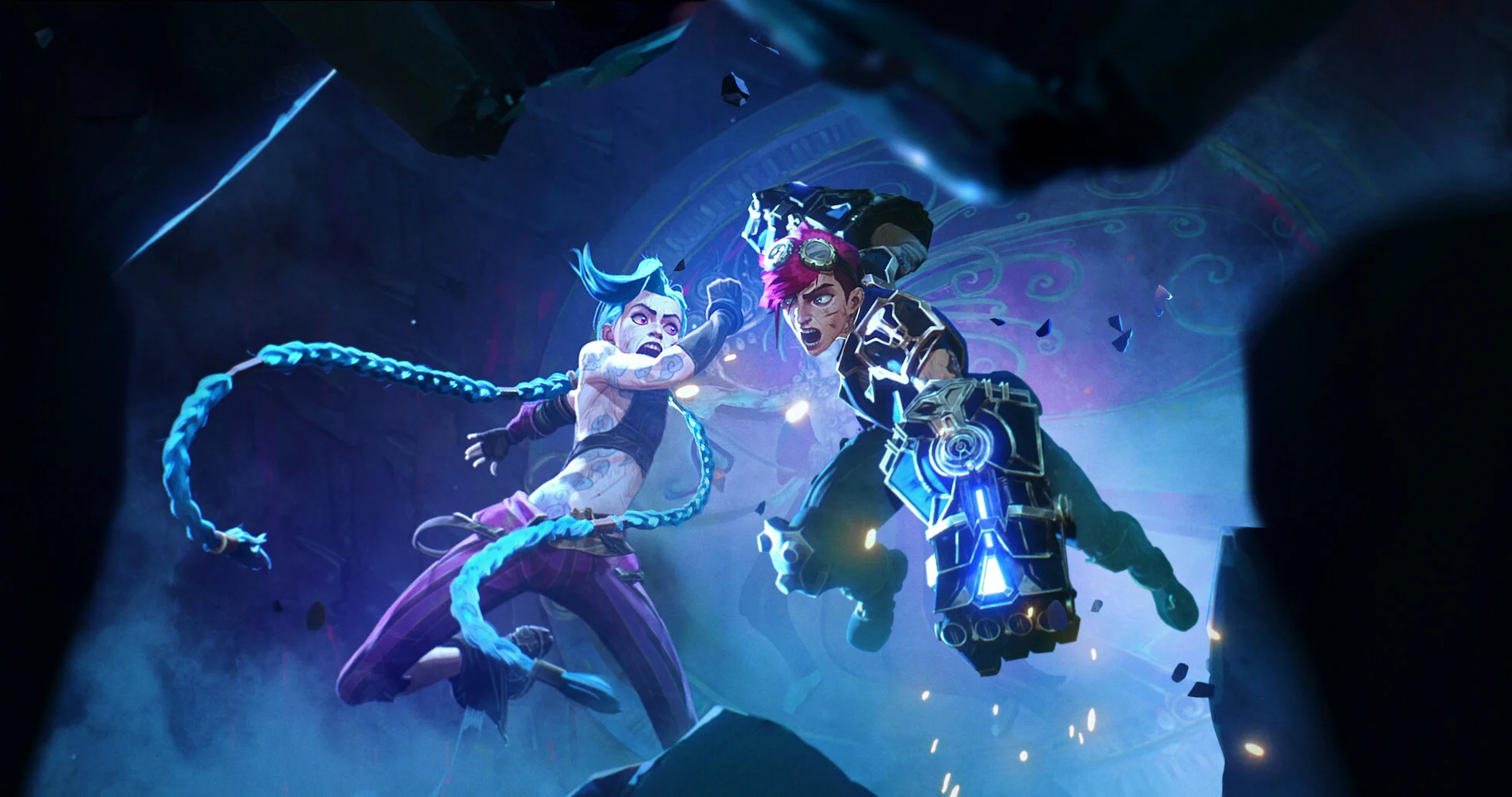 Personajes de la serie animada Arcane de Netflix, una adaptación del videojuego League of Legends que redefinió la animación digital.